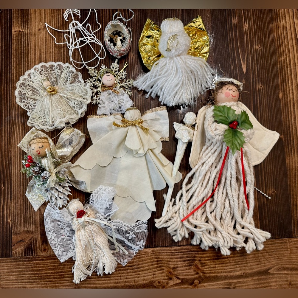 Source Unknown Angel Ornament‎ Collection - Cream and Gold